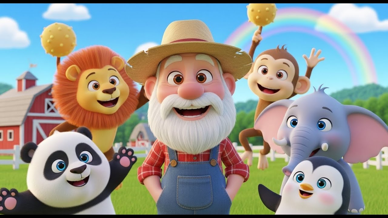 Old MacDonald New Animals Song 🎵🐧🐘 | Fun Kids Cartoon | Baby Rhymes 3D