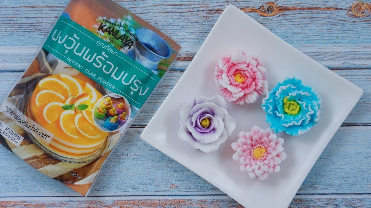 วุ้นดอกแรกแย้ม รักแร่ ดาหลา โบตั๋น by ผงวุ้นคุณกัลยา