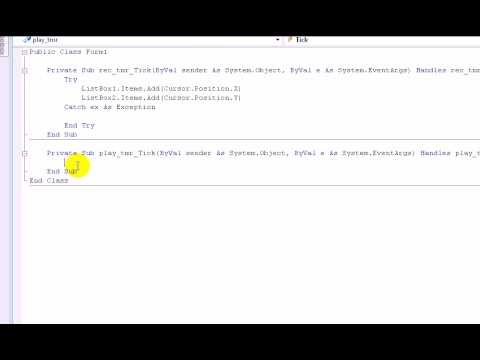 Visual Basic 2008 TUT - Mouse Recorder