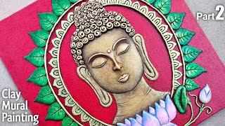 Buddha Clay Mural Painting On Canvas Part 2