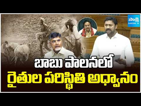 YSRCP MP Avinash Reddy Speech in Lok Sabha Over Chandrababu Negligence on Farmers | Sakshi TV - SAKSHITV