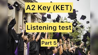 A2 Key (KET) Listening test 1 - Task 5 with answer keys