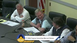 FY 2026 Finance Committee Budget Review - 4/30/25