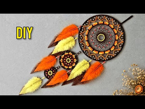 DIY Wall Hanging Dream Catcher tutorial | How to make a dreamcatcher ...