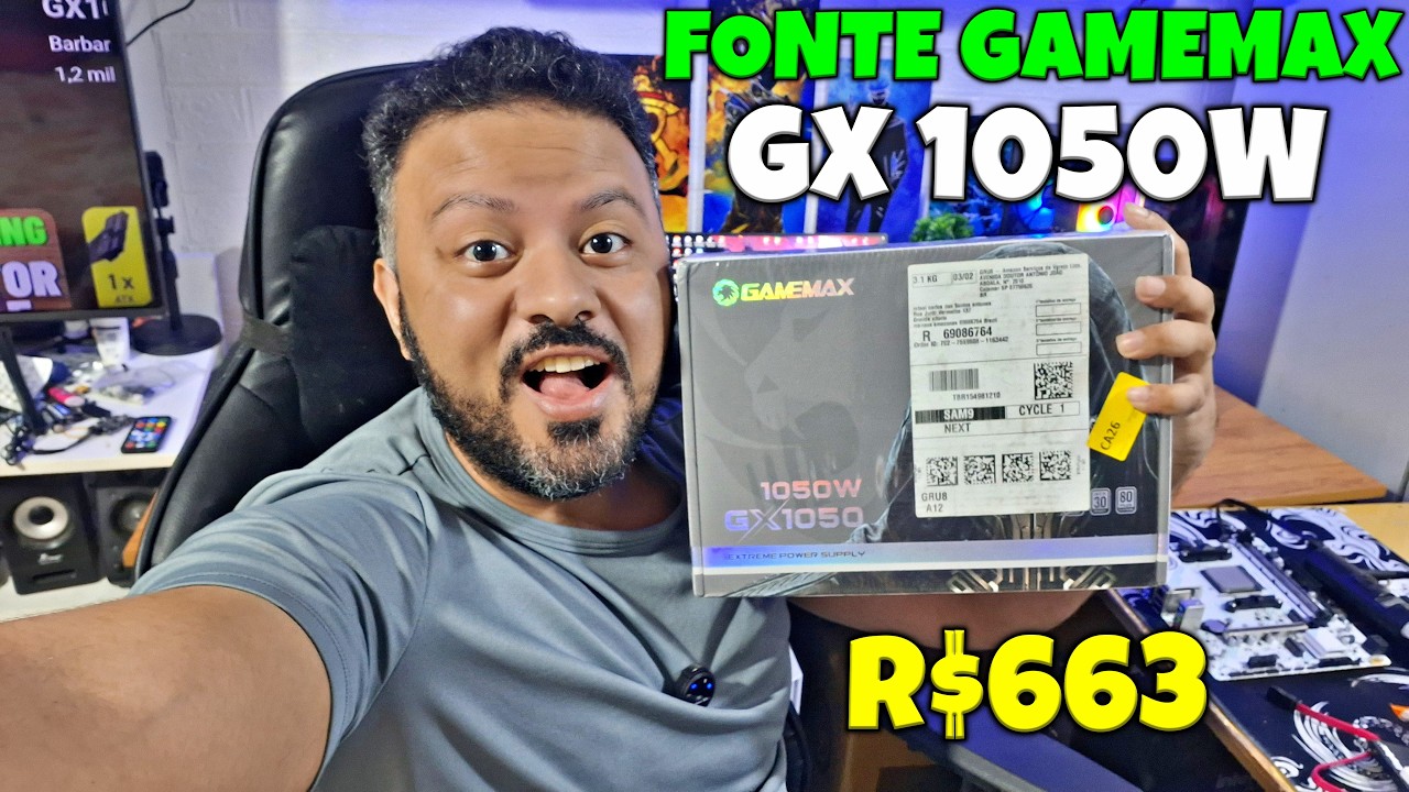FONTE GAMEMAX GX1050W PLATINUM - A FONTE DO MEU NOVO PC 2025