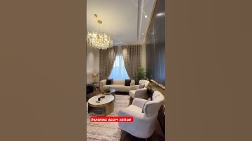 fully furnished drawing room design idea 2023