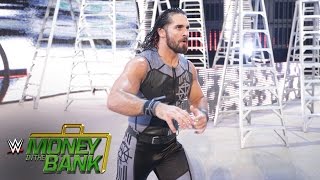 Seth Rollins heads to the ring for his battle with Roman Reigns: WWE Money in the Ban..
