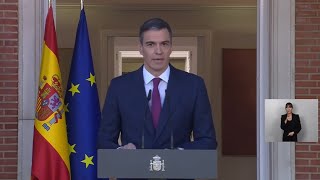 Pedro Sánchez sigue como presidente  COMPARECENCIA ÍNTEGRA