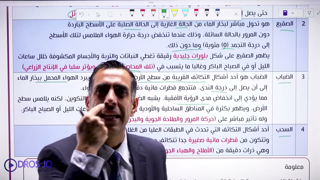 الدرس الثالث من الوحدة الرابعة جغرافيا