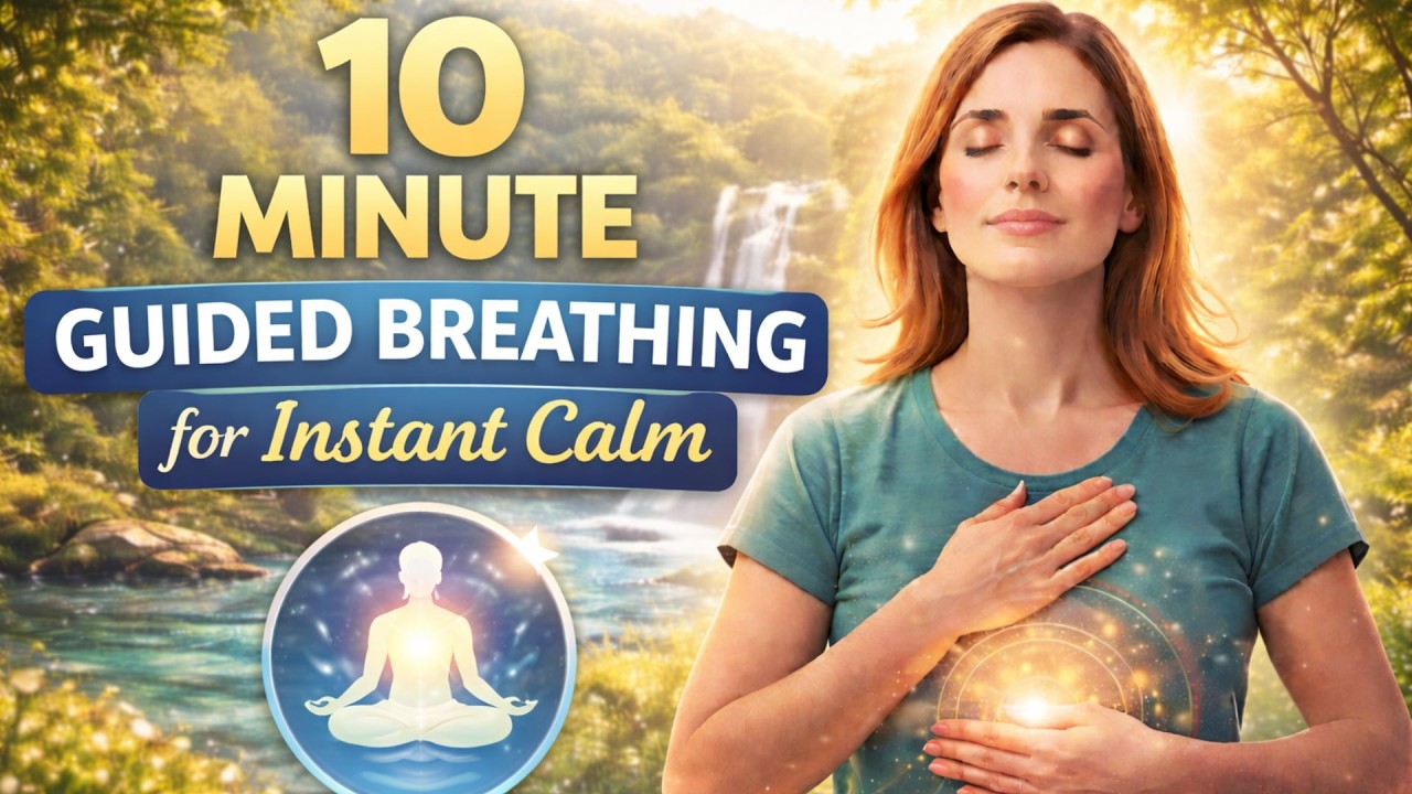 10 Minute Guided Breathing for Instant Calm - YouTube