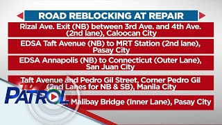 DPWH nagsagawa ng road reblocking at repairs sa ilang pangunahing kalsada sa NCR | TV Patrol