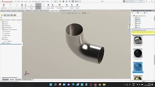 Solidworks tutorial How to Create Pipe Elbow