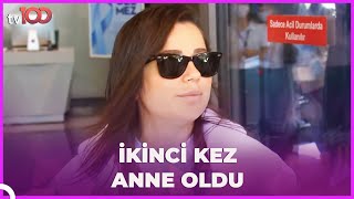 Merve Özbey ikinci bebeği Emir'i kucağına aldı