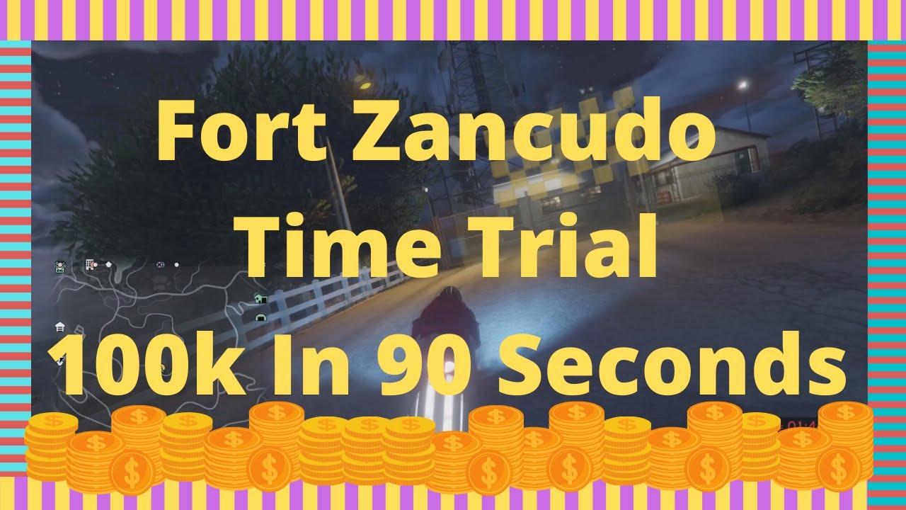 GTA 5 Fort Zancudo Time Trial 100K in Seconds Money Making Guide