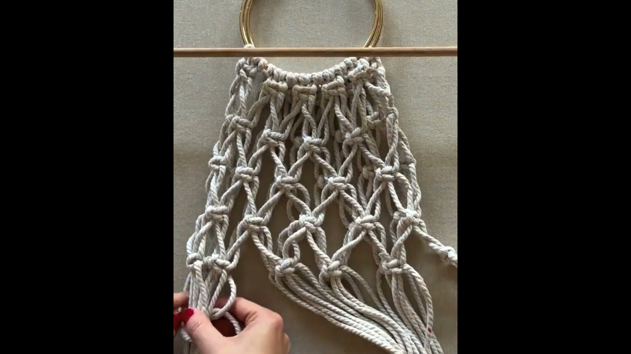 DIY Macrame Net Bag Tutorial