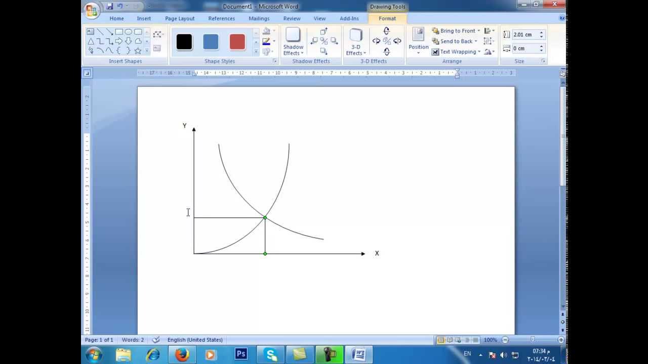 شرح كيفية رسم المنحنيات على Word 2007 بطريقة سهله جدا Youtube
