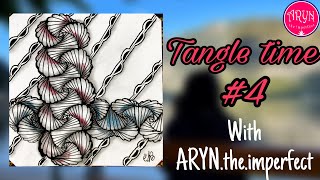 Tangle time #4 | Draw with Aryn |Tangle Pattern Hamadox | Steps for beginners | Zentangle Inspired