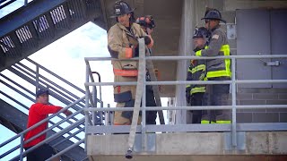 Going Vertical Using the Coupling Drop Method | Multi-Family Dwelling Firefighter Training