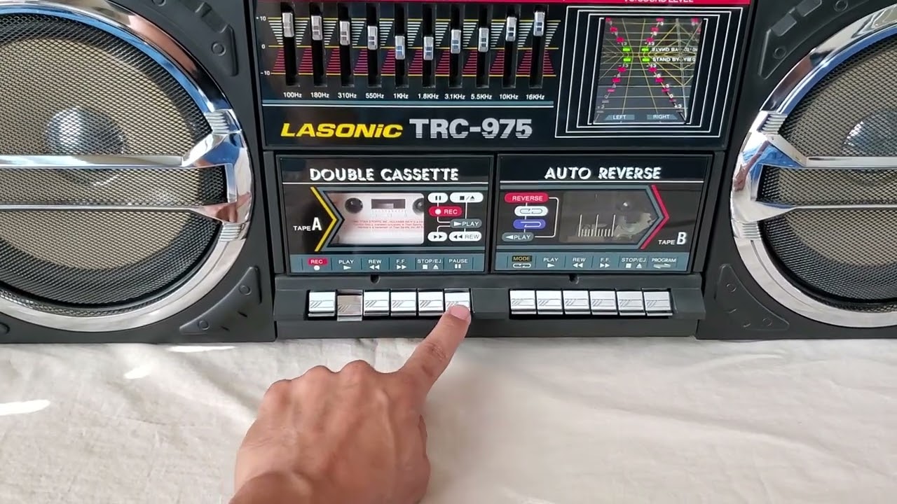 Lasonic TRC-975 Boombox Stereo Demo