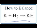 Balancing Chemical Equations