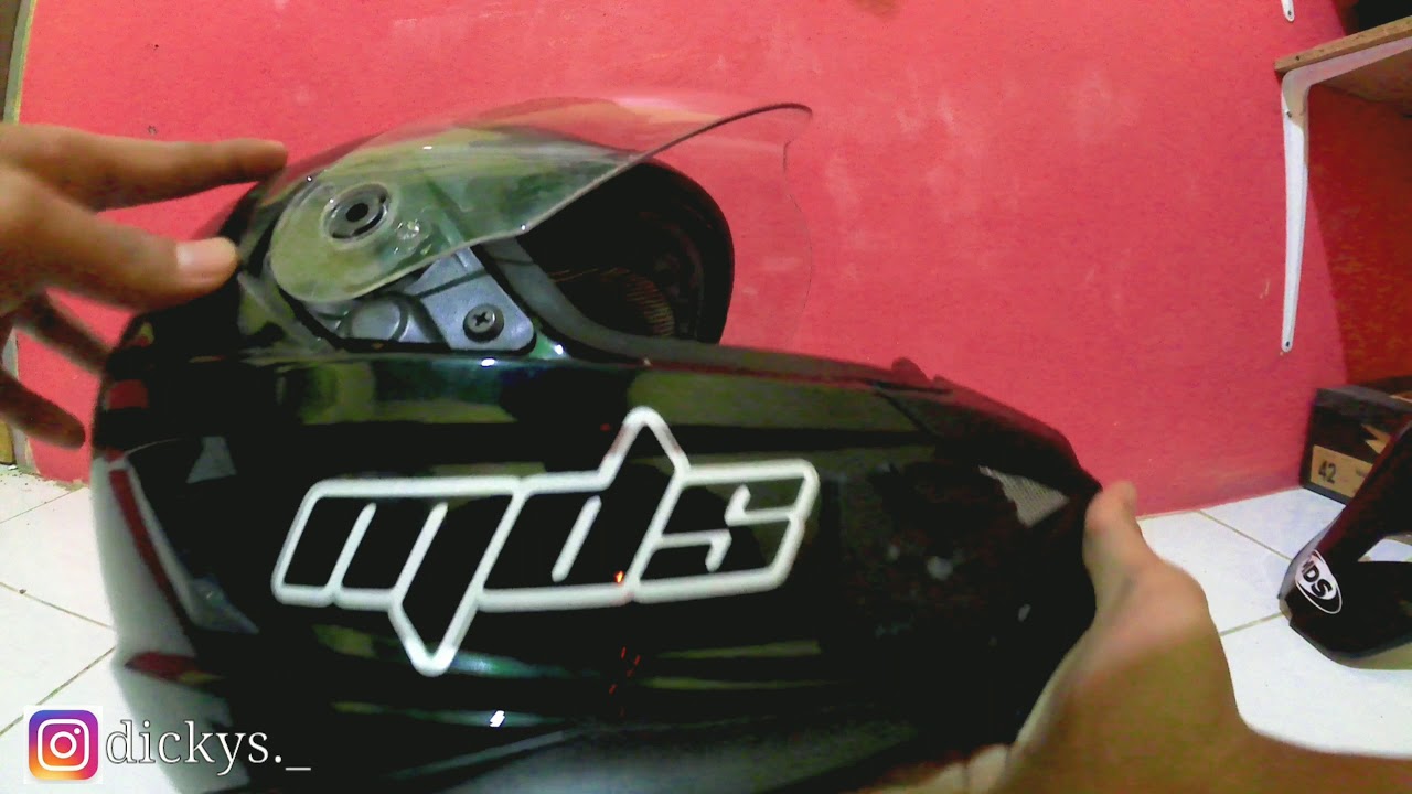 Tutorial buka kaca helm mds supermoto yang benar