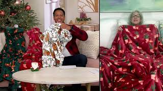 Berkshire Velvetsoft Western Christmas 60x70 Throw on QVC screenshot 5