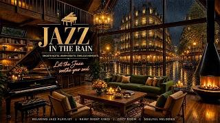 Rainy Night Jazz 🌧️ Deep & Smooth Jazz Music at Cozy Coffee Shop Ambience ~ Rain Sounds