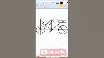 How to easily painting bicycle 🚲 in MS Paint software.#shortsvideo #shorts #paint #bicycle #computer