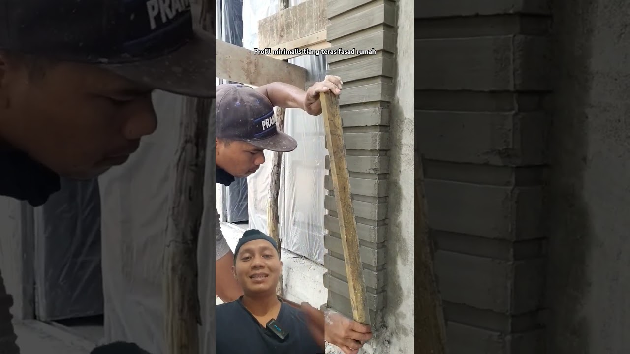 Cara buat profil minimalis tiang teras fasad rumah