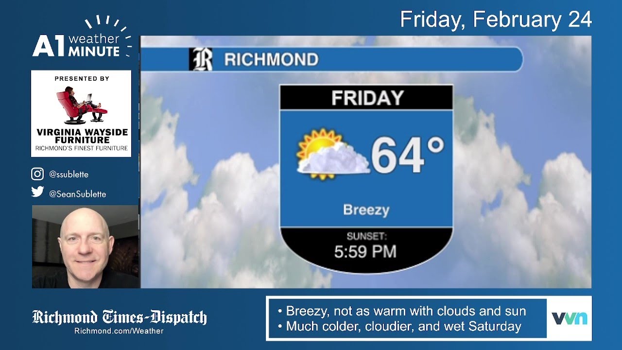 Friday morning weather video: Breezy and closer to normal - YouTube