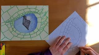4th & 5th Grade Lesson: Value: Dragon Eyes