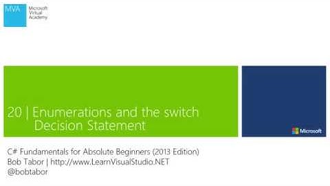 18. Enumerations and the switch Decision Statement
