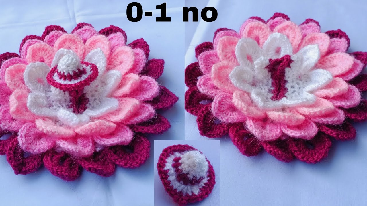 0-1 No Laddu Gopal ki Woollen Crochet Flower Shape Dress / Kanhaji ki uni 👗|| लड्डू गोपाल की पोशाक