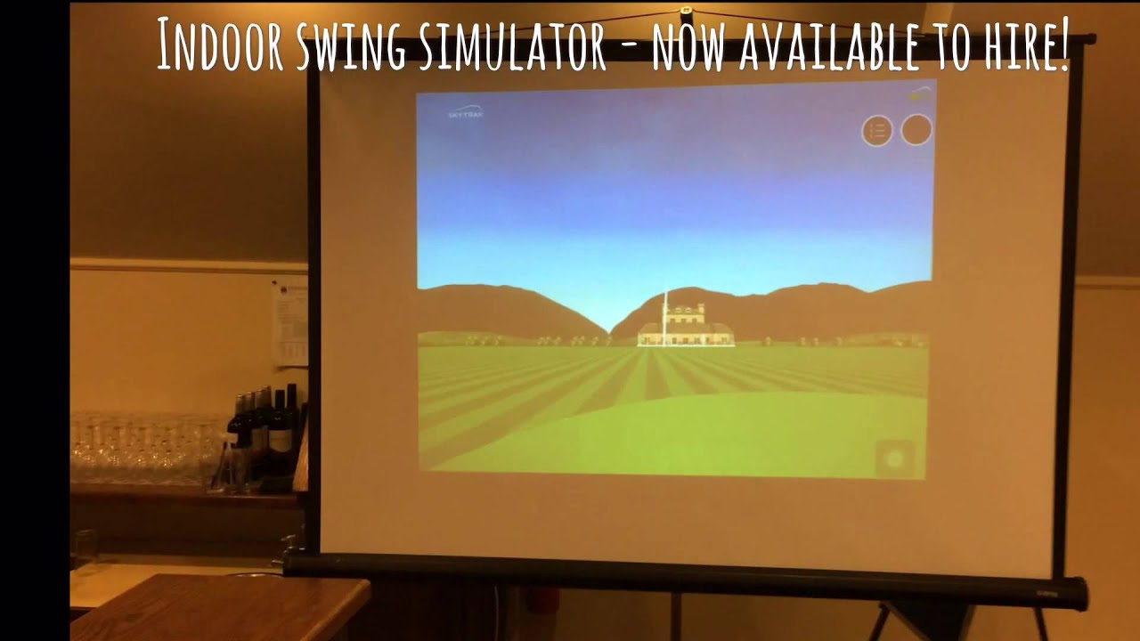 Indoor SkyTrak Golf Simulator - YouTube