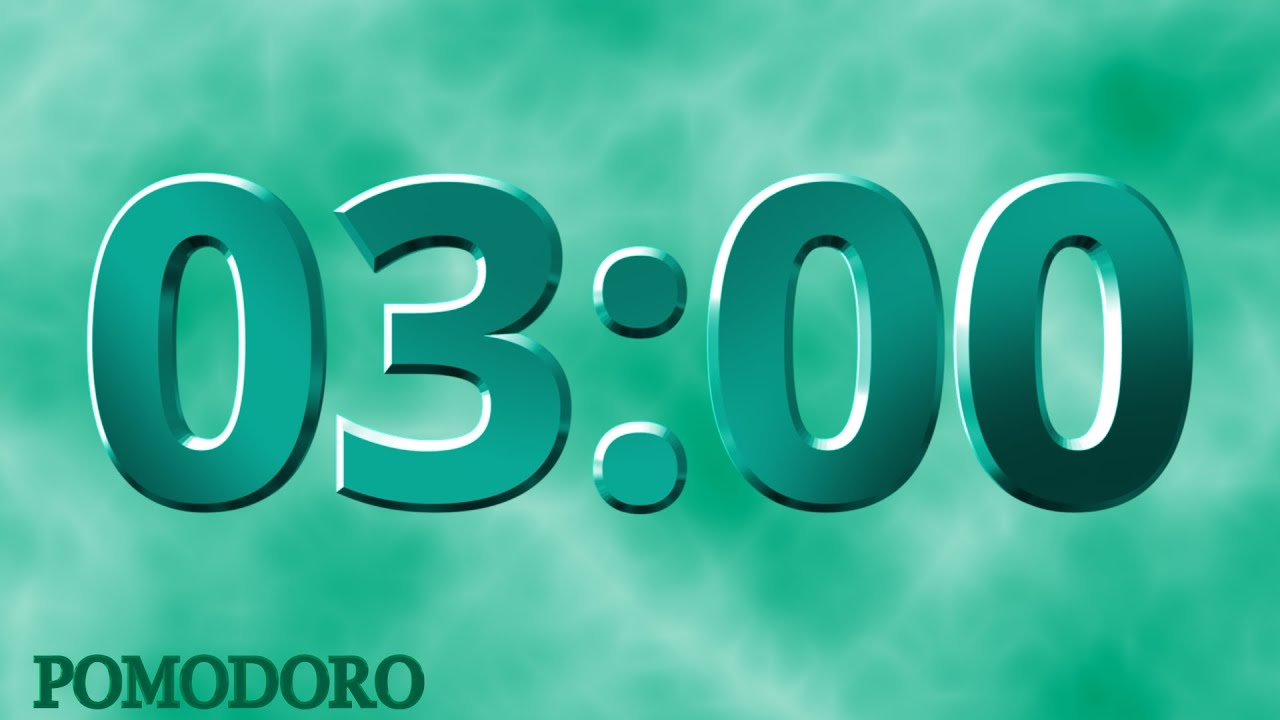 3 Minute Timer - Study - Work - Deep Focus - Countdown Timer - No Music ...