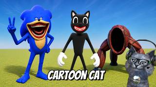 Cartoon Cat VS Sonic Tapes &amp; Muncher - Nextbots In Playground Mod Indonesia