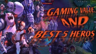 Gaming value Master the Art of Battle with Moba Legend 5v5 best 5 Heroes Revealed screenshot 1