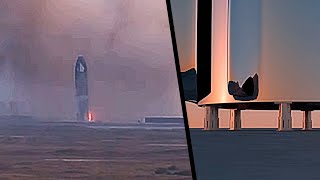 SpaceX Starship SN10 landing legs deployment visualization
