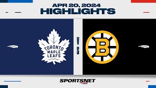 NHL Game 1 Highlights | Maple Leafs vs. Bruins  April 20, 2024