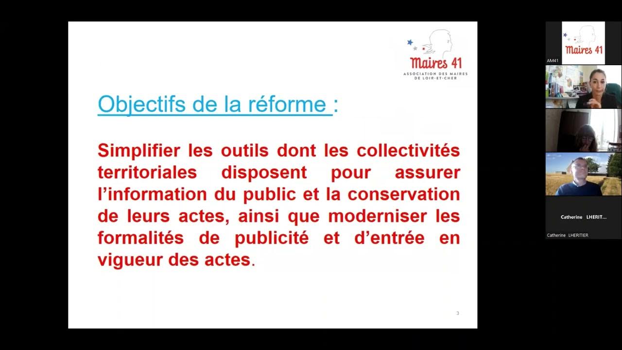 10/10/2022 Webinaire : réforme de la publicité des actes administratifs ...