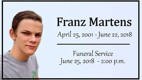Franz Martens Live Funeral Service | June 25, 2018
