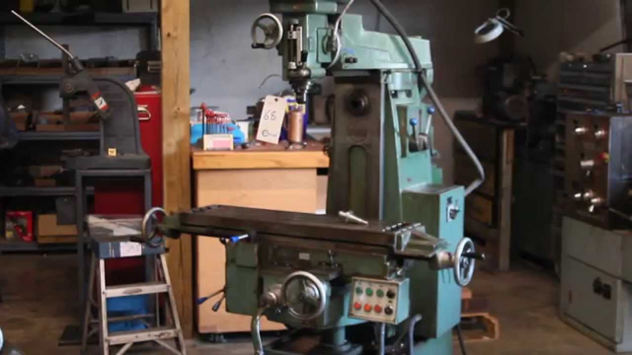 Lot 68 Jet HVM 1PFB Vertical Horizontal Milling Machine YouTube
