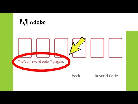 Fix Adobe || That's an invalid code. Try again Problem Solved