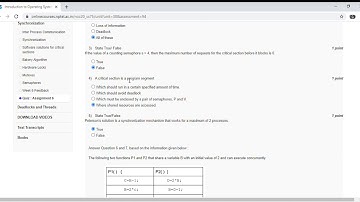 Introduction to Operating Systems    week-6 assignment solution NPTEL