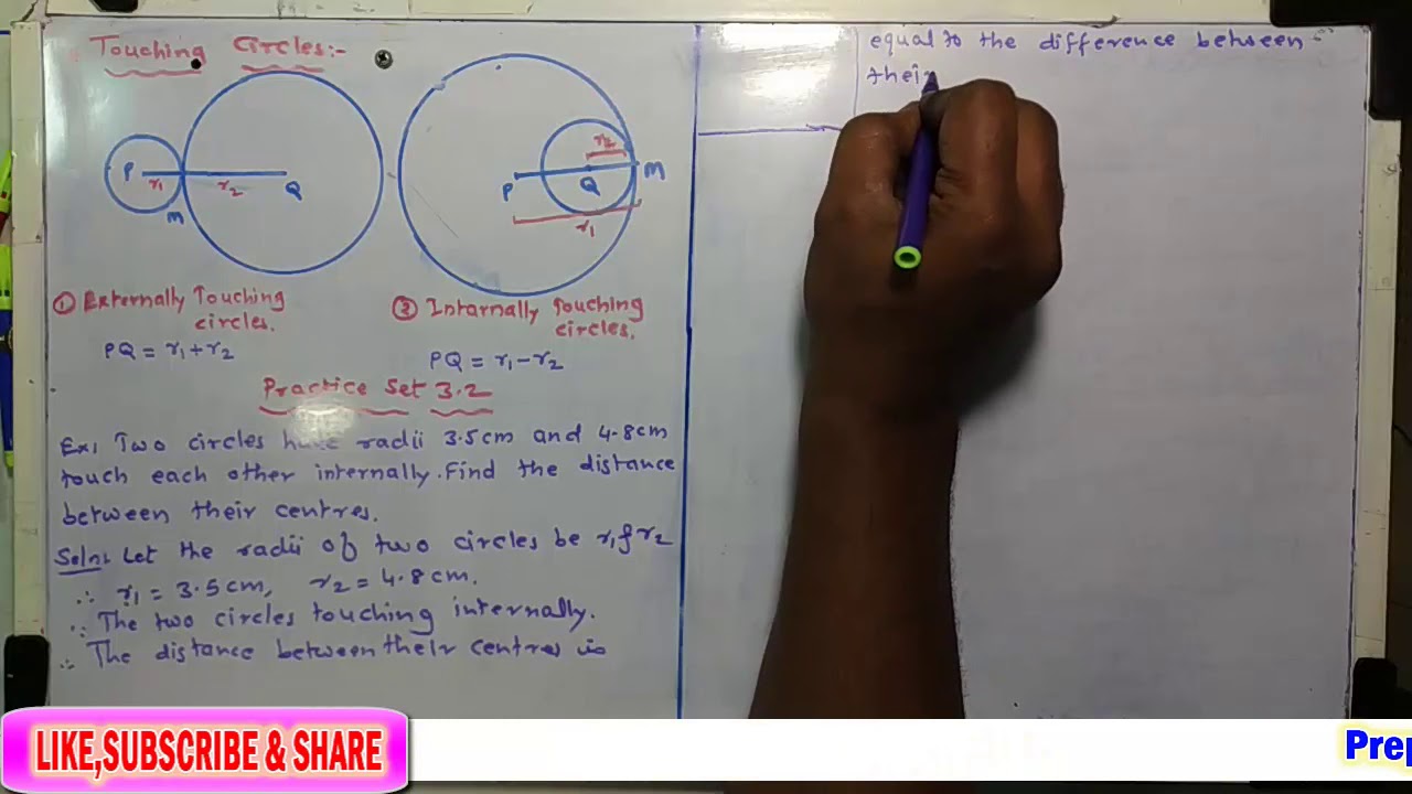 SSC MATHS II Chapter3 Circle Touching Circles Practice Set 3 2 Part