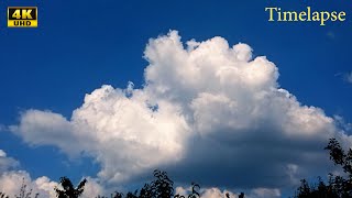 Красивые облака 4к видео футаж. Голубое небо. Таймлапс ускоренная съёмка
