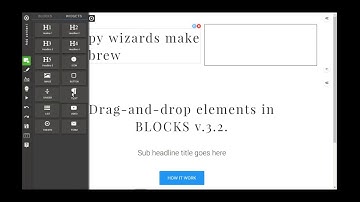 How to drag-and-drop elements in BLOCKS builer v.3.2.