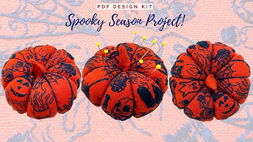 A Stitch A Day Halloween Pumpkin Pin Cushion PDF Taster
