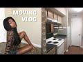 moving into my first apartment (at 19) | empty apartment tour, grocery haul + assembling furniture