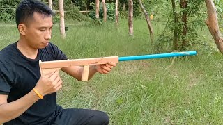 Creativity in making a powerful slingshot from wood - วิธีทำหนังสติ๊ก